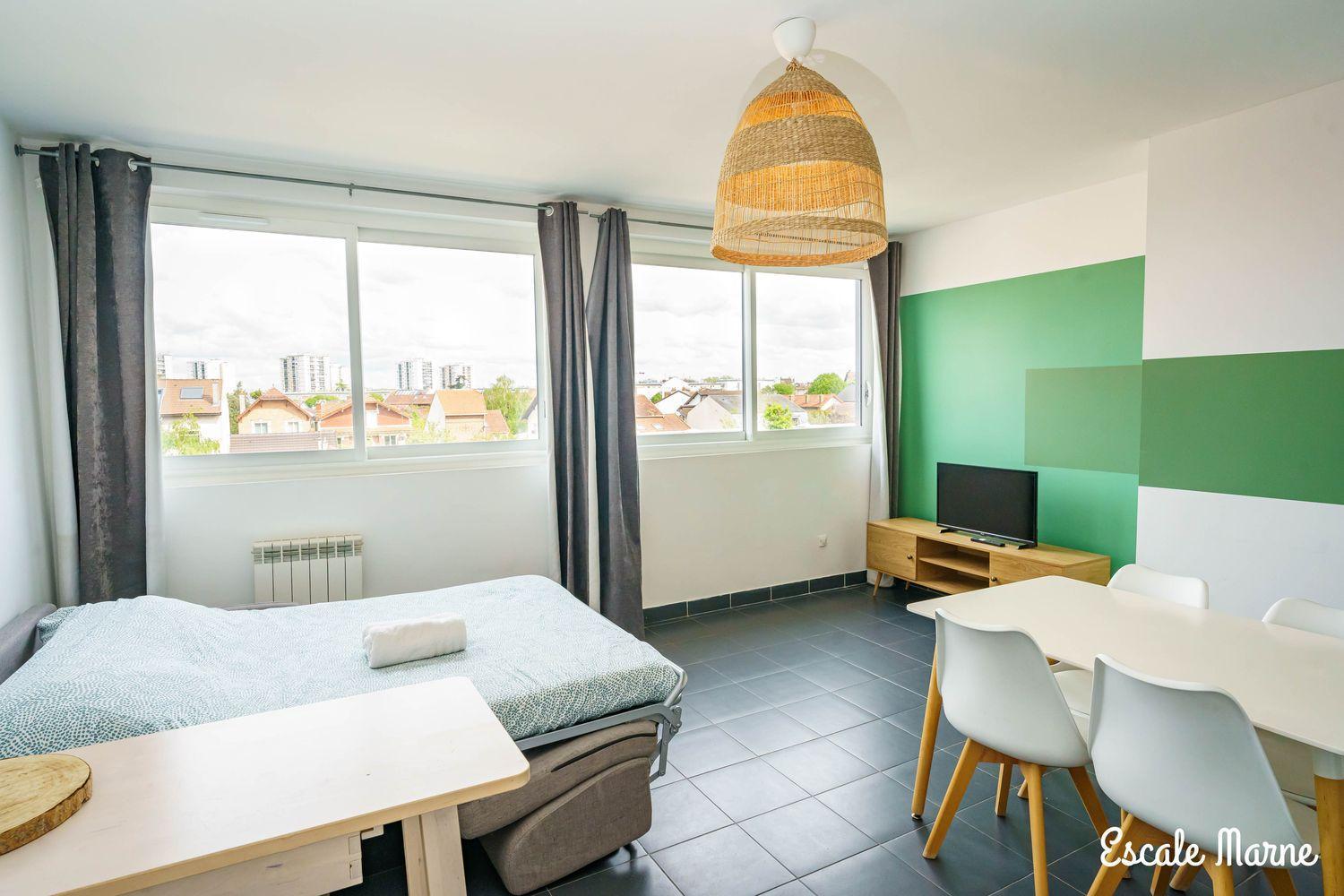Escale-Marne Fr - 201 - Free Parking - Free Luggage Storage - All Equipped - Linen Included - Washing Machine - Luxury Emma Mattress 160X200 - 10Mn Walk Metro 8 - Rer A - Panoramic View - From 1 To 6 Guests Maisons-Alfort Kültér fotó